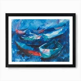 Boats In The Sea 2 Art Print