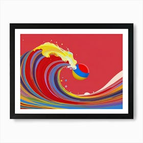 Russian Flag Wave Art Print