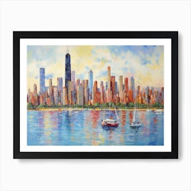 Chicago Skyline 11 Art Print