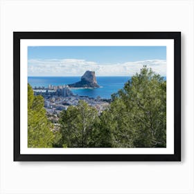 Calpe, Peñón de Ifach and pine trees Art Print