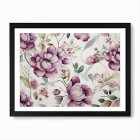 Purple Flowers Art Print