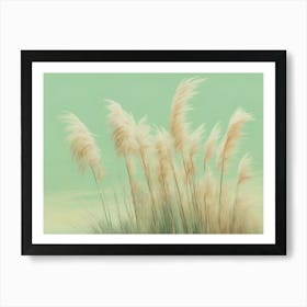 Abstract Pampas Grass Blowing 2 Art Print