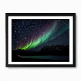 Aurora Borealis Beautiful Northern Lights Nature Art Print