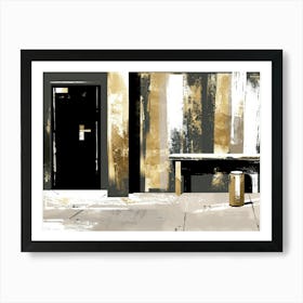 Black And Gold 66 Art Print