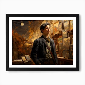 Man In A Museum Art Print