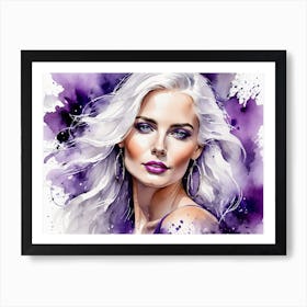 Watercolor Of A Woman 4 Art Print