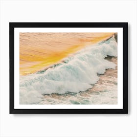 Warm Waves Crashing Art Print