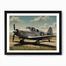 Airplane Hamptons style Art Print