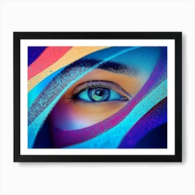 Minimal Colorful Eye Art Print