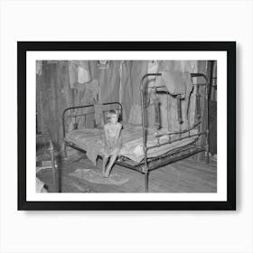 Daughter Of Agricultural Day Laborer In Bedroom Of Home In Mcintosh County, Oklahoma By Russell Lee Art Print