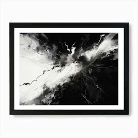 Tranquility Abstract Black And White 1 Art Print