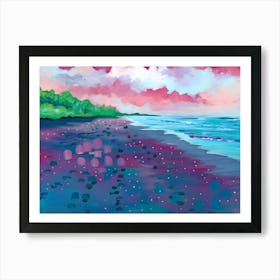 Sunset At The Beach 27 Art Print