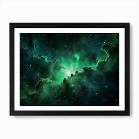 Green Nebula Art Print