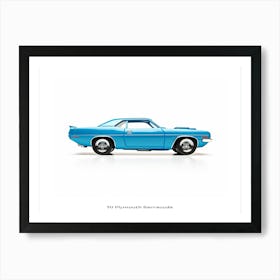 Toy Car 70 Plymouth Barracuda Blue Poster Art Print