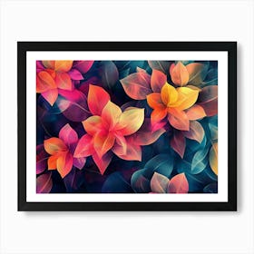 Abstract Flowers 2 Art Print