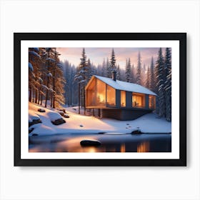 A Cabin In The Woods 3 Art Print