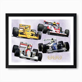 Legends of Formula One: Ayrton Senna Art Print