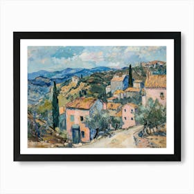 Countryside Comfort Painting Inspired By Paul Cezanne Art Print