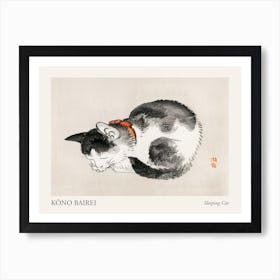 Sleeping Cat, Kono Bairei Poster Art Print