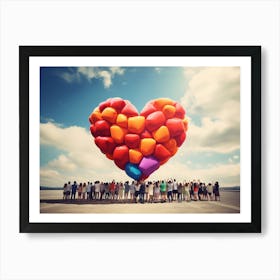 Heart Balloons Art Print