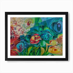 Magic Garden, Abstract Inspired by Nature Art Print