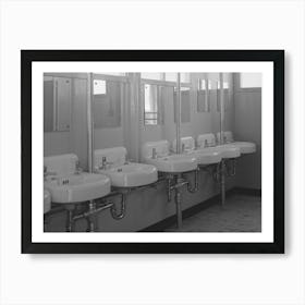 Washbasins At The Fsa (Farm Security Administration) Trailer Camp For Defense Workers, San Diego, California By Art Print