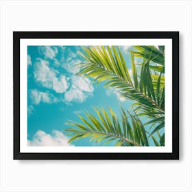 Palm Tree Against Blue Sky 5 Art Print