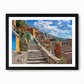 Colorful Mexican Town 1 Art Print