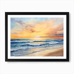 Sunset At The Beach 8 Art Print