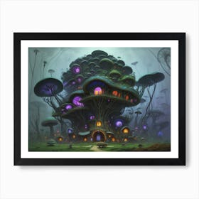 Mushroom Mansion Art Print