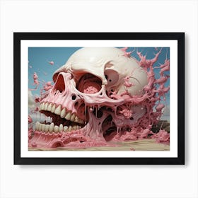 Big Skull and Gum Art Print