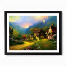 Fairytale Village Art Print