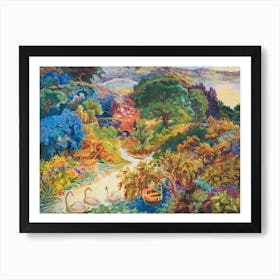 Romantic Landscape, Louis Wain Art Print