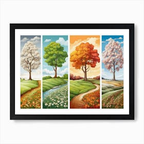 Four Seasons Banners Art Print