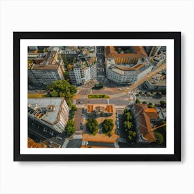 Milan Magic: Aerial View Photo Poster Art Print