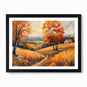 Autumn Landscape Painting (56) Art Print