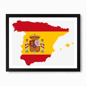 Spain Country Europe Flag Borders Art Print