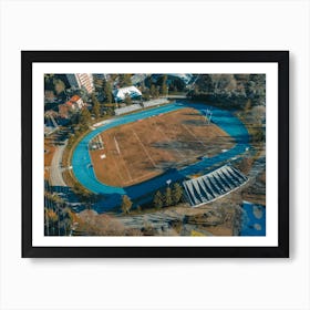 Aerial View Of A Football Stadium Print Art Print