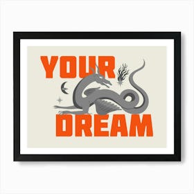 Chinese Dragon Art Print Art Print