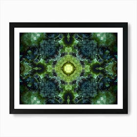 Abstraction Green Pattern Made Of Watercolor And Alcohol Ink 1 Art Print