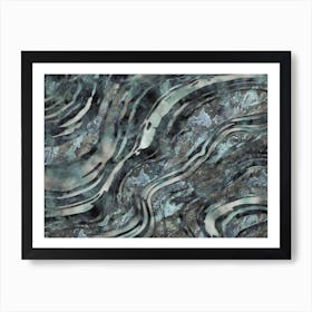 Marbled Gemstone Teal Art Print