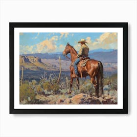 Cowboy In Tucson Arizona 1 Art Print