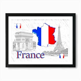 OUR HOME - FRANCE design collection Art Print