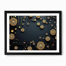 Golden Dandelion Background Art Print