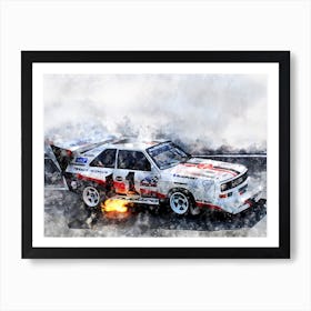 Walter Röhrl, Quattro S1, Pikes Peak Art Print