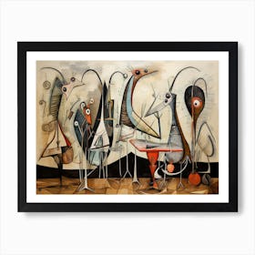 Hunzinator School Of Prawns Picasso Style Art Covering The Whol 89cfbcf1 6252 428a 9417 A27a9fa603a8 Art Print