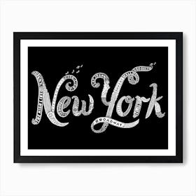 New York Typographic Art Print