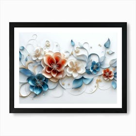 Paper Flower Wall Art 8 Art Print