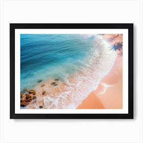 Aerial View Of A Beach 1 Art Print