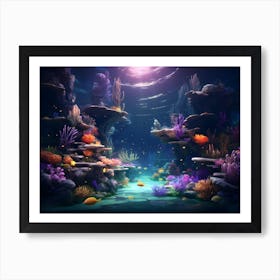 Underwater Scene Art Print